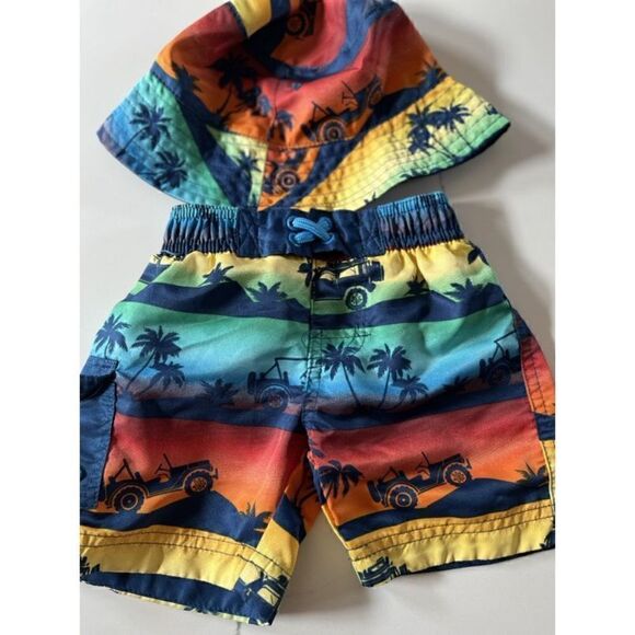 UV SKINZ Toddler Sunwear Trunks Hat Sets and Rash Shirt Sz 12/18 Mo - Picture 7 of 8